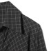 Plaid pleated slim fit top for women's clothing