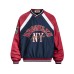 Color blocked raglan V-neck baseball jersey