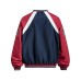 Color blocked raglan V-neck baseball jersey