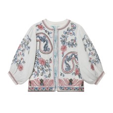 Style Women's New Fashion Embroidered Lace Trimmed Open Front Lightweig