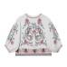 Style Women's New Fashion Embroidered Lace Trimmed Open Front Lightweig