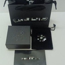 Leather Necklace and Leather Ring Jewelry Gift Box, Black, Universal Paper Packaging Box