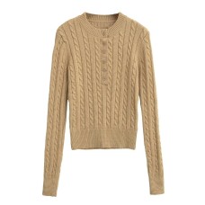 Half open collar single buckle cover top