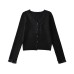Lace lace patchwork V-neck long sleeved top