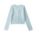 Lace lace patchwork V-neck long sleeved top
