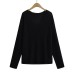 V-neck loose long sleeved top V-neck loose long sleeved top