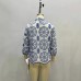 Stand up collar button up top