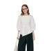 Irregular round neck top for women