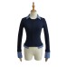 Collar long sleeved slim fit top