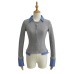 Collar long sleeved slim fit top