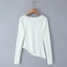 V-neck lace slim top