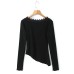 V-neck lace slim top