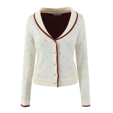 Collar button long sleeved top