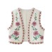 New Women's Fashionable Chic Versatile Classic Embroidered Crop Top