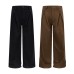 Vintage Style Minimalist Loose Wide-Leg Straight Cut Woolen