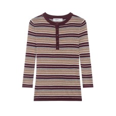 Stripe Long Sleeve Round Neck Knitwear for Women Stripe Long Sleeve Round Neck Knitwear for Women