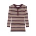 Stripe Long Sleeve Round Neck Knitwear for Women