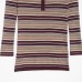 Stripe Long Sleeve Round Neck Knitwear for Women