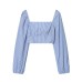 Style New Women's Fashionable Stripe Short Top