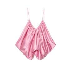 Silk textured pleated top for women's clothing Silk textured pleated top for women's clothing