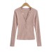 V-neck long sleeved slim top