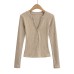 V-neck long sleeved slim top
