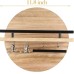 Wall Mounted Retro Wooden Shelf Round Floating Shelf Storage Rack Solid Wood Entryway Decorative Rack Hallway Key Holder