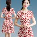 New Style Spring Summer Elegant Women's Short Sleeve Floral
