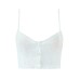 Single breasted lace trimmed crop top with exposed navel straps
