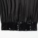 Bead embellished patchwork strapless top