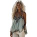 Bohemian Vintage Printed Patchwork Strapless Top Summer European Size