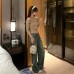 One-Shoulder Sleeveless Long Sleeve Knit Top for Women, Elegant and Slim-Fitting