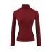 High neck slim fit long sleeved top