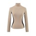 High neck slim fit long sleeved top
