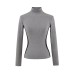 High neck slim fit long sleeved top