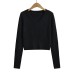 V-neck long sleeved short top