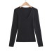 U-neck long sleeved top
