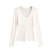 U-neck long sleeved top