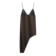 Spicy girl splicing asymmetrical top