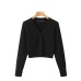 V-neck single breasted long sleeved top