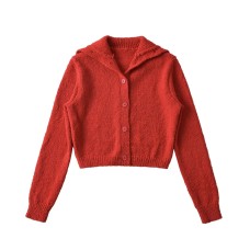V-neck long sleeved button up top