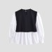 Color blocking splicing fake two-piece top Color blocking splicing fake two-piece top