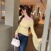 Chic Off-the-Shoulder Flared Sleeve Knit Top for Women