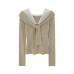 One-Shoulder Mesh Spliced Knotted Knit Top for Women One-Shoulder Mesh Spliced Knotted Knit Top for Women