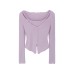 Chic Two-Piece Look Long Sleeve Knit Top for Women Chic Two-Piece Look Long Sleeve Knit Top for Women