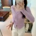 Chic Two-Piece Look Long Sleeve Knit Top for Women Chic Two-Piece Look Long Sleeve Knit Top for Women