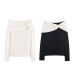 Spicy girl's one neck off shoulder studded top
