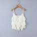 Hot girl ruffled camisole sleeveless top Hot girl ruffled camisole sleeveless top