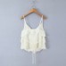 Hot girl ruffled camisole sleeveless top Hot girl ruffled camisole sleeveless top