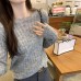 Knitted Long Sleeve Top for Women Loose Fit, Casual Slimming and Elegant Design